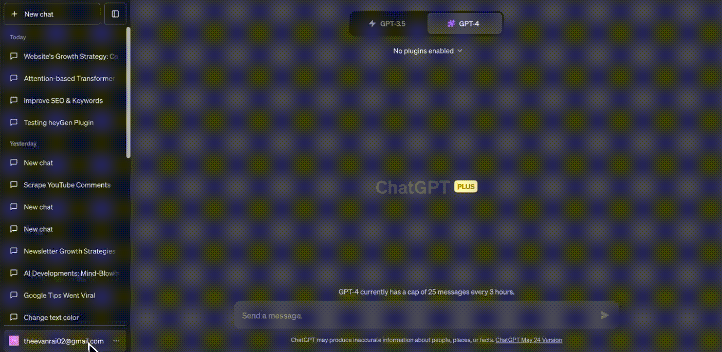 как включить плагины в ChatGPT