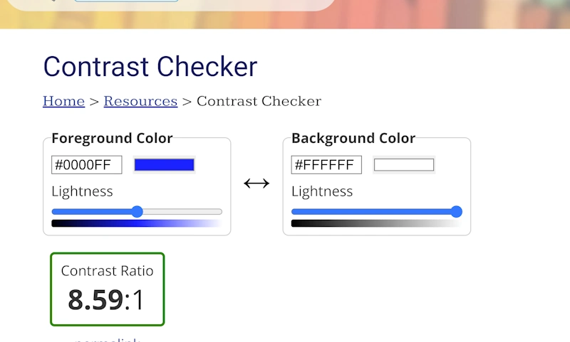 webaim contrast checker