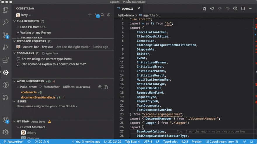 New Relic CodeStream