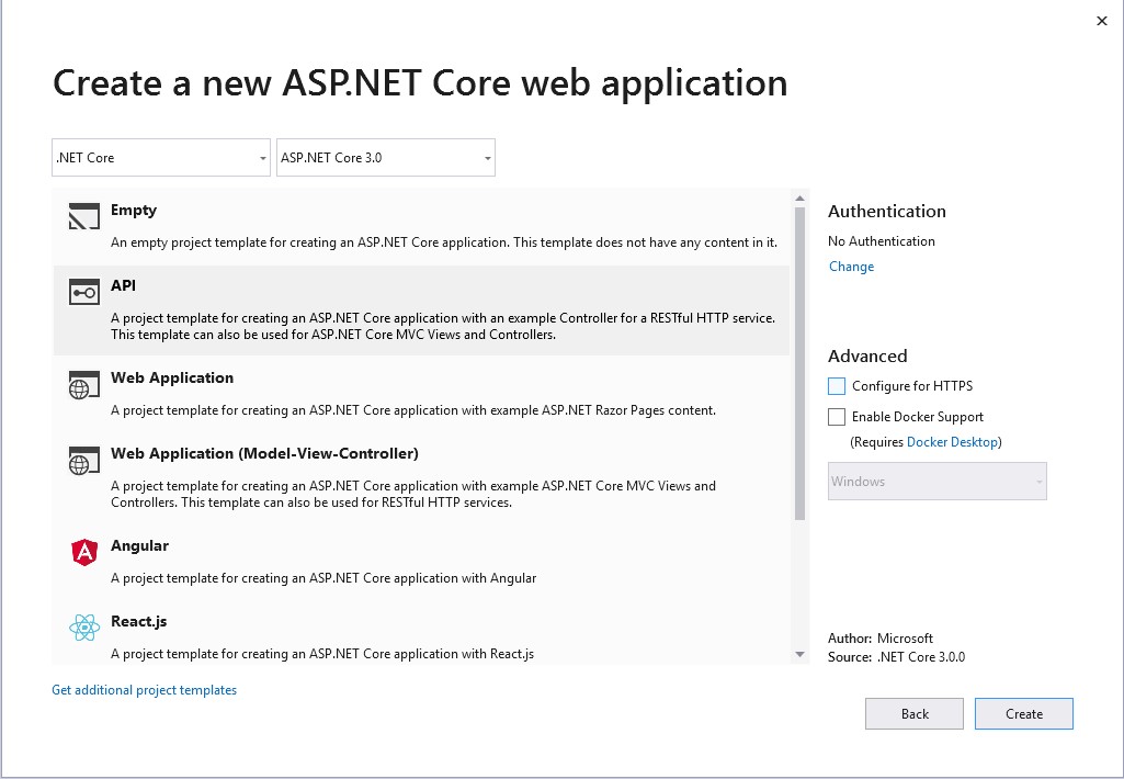.net core api