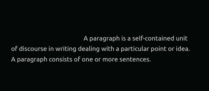 text indent