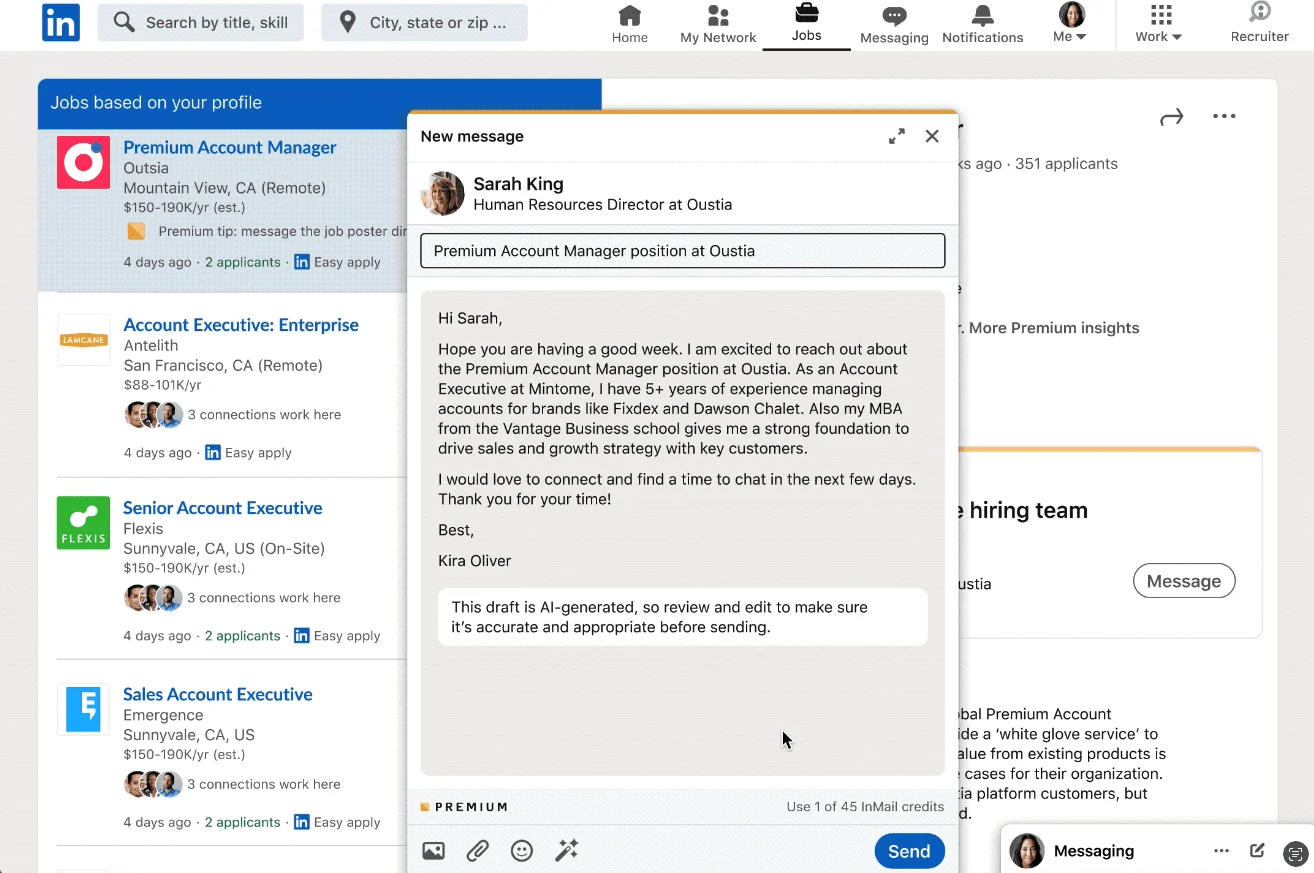 LinkedIn AI generation