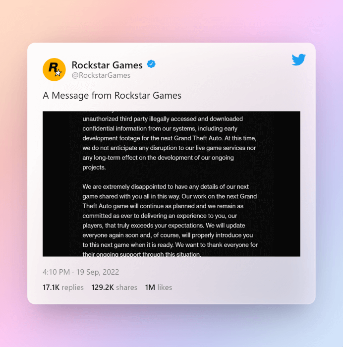 rockstar извенилась за GTA 6