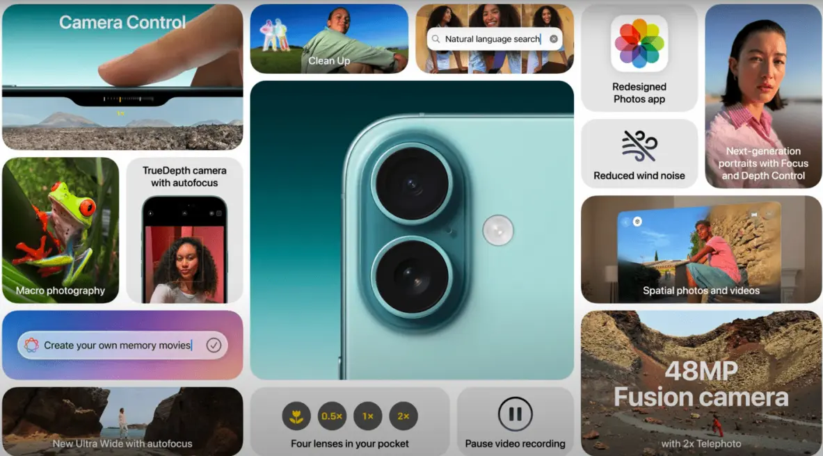 iPhone&nbsp;16 and iPhone&nbsp;16 plus features and specs