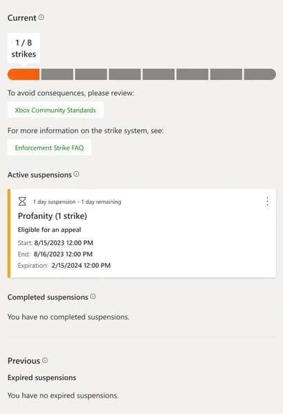 система штрафов Xbox