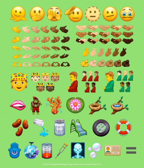 37 новых эмодзи в iOS 15.4